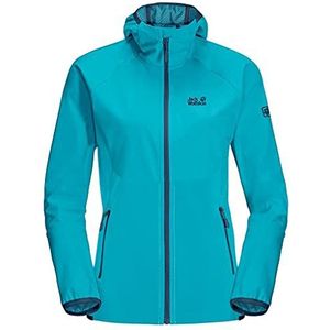 Jack Wolfskin, Go Hike Softshell, Winddicht Softshell-Jack, Donkere Aqua, Xs, Vrouw