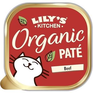 Lily's Kitchen Volwassen Organic Beef Dinner Complete Wet Cat Food (19 x 85 g)