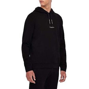 Armani Exchange mannen Sweatshirt met capuchon en logo voor achter Sweatshirt, Zwart, S