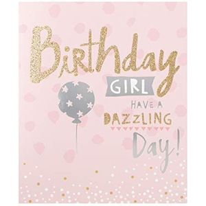 Hallmark Verjaardag meisje kaart - leuk glitter en folie ontwerp