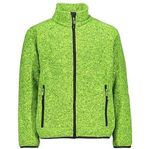 CMPI5 fleecejack Melange Knit Tech, kinderen, geel fluo melange-antraciet, 116