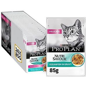 Pro Plan kat Nutri Savour 24 stuks multipack (24x85g) kattenvoer, Delicate Oceanfish