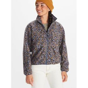 Marmot Dames Wm's Aros bedrukte fleecejas, warme fleecejas, outdoor sweatshirt met volledige ritssluiting, ademende en winddichte trui, Storm Winter Flower, XL