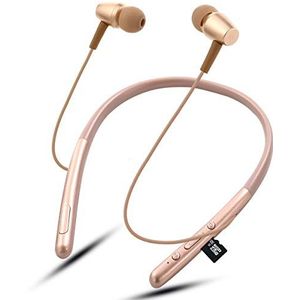 Cabben Draadloze in-ear-hoofdtelefoon met hoge resolutie, geavanceerde, draadloze hoofdtelefoon met Bluetooth 5.0, halsband design (Bluetooth, headset-functie), perfecte headset voor sport (goud)