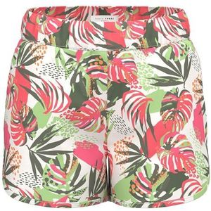 NAME IT Meisjes Nkfvinaya Shorts Ffff Noos, Helder wit/print: tropisch, 122