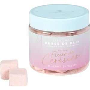 COSMETIC CLUB, SC40044 Kersenbloesem-badkubussen 140G, intense hydratatie en ontspanning, boeiende geur, gebruiksgemak, essentieel badritueel, 140G roze