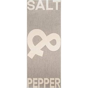 benuta Keukenloper zout & peper, grijs, 80 x 200 cm, onderhoudsvriendelijk tapijt, geschikt voor keuken en andere woonruimtes
