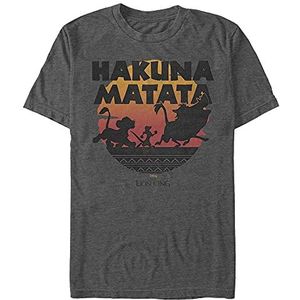 Disney The Lion King - Hakuna Silos Unisex Crew neck T-Shirt Melange Black 2XL