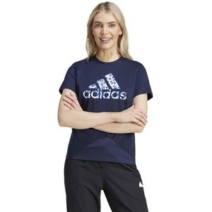 adidas Dames Animal Print Graphic Tee, legend ink, S