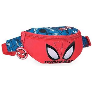Disney Marvel, Spiderman Authentic, toilettas, pennenetui, van polyester, verstelbare schouderriem van Joumma Bags, Rood, Eén maat, Heuptas