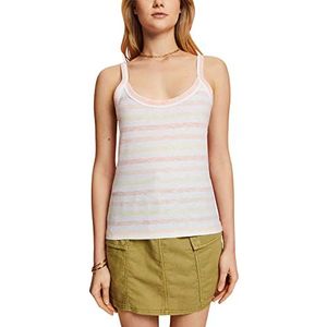 ESPRIT Gestreepte tanktop, 100% katoen, perzik, M