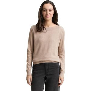 TOM TAILOR - Trui - Taupe - Lange Mouw - Normale Pasvorm