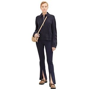 TOM TAILOR Denim Dames Troyer trui 1033060, 10591 - Dark Blue Melange, L