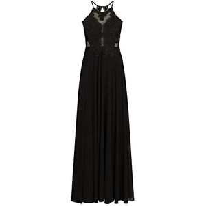 ApartFashion Dames APART avondjurk van kant en chiffon Special Occasion Dress, zwart, Regular