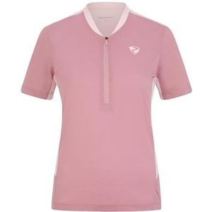 Ziener NEKTARIA Fietsshirt voor dames, mountainbike, racefiets, ademend, sneldrogend, elastisch, korte mouwen, kaasroze, maat 46