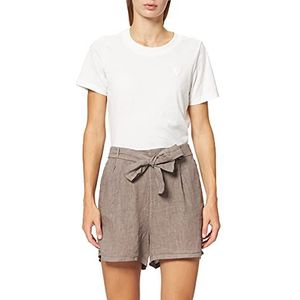 Bonamaison Dames Pure Linnen Shorts Met Riem