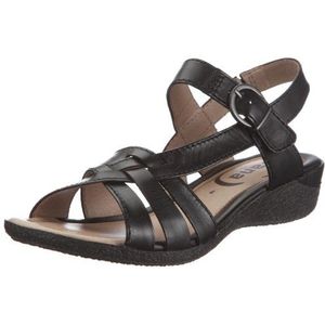 Jana Sport, Sandalen voor dames, Schwarz Zwart, 36 EU