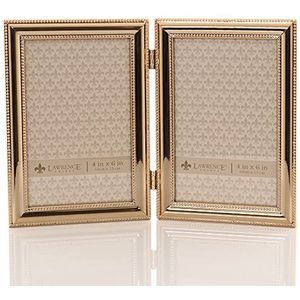 Lawrence Frames Classic Bead Frame, 4x6 scharnierend dubbel, goud