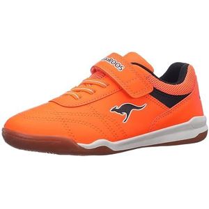 KangaROOS K-highyard Ev sneakers voor kinderen, uniseks, Neon Orange Jet Black, 28 EU