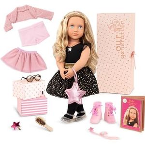 Our Generation Starry Fashion startpop, 46 cm, blond haar en heldere, hemelsblauwe ogen, 3 outfits en stylingaccessoires in geschenkdoos - fantasiespel, speelgoed voor kinderen vanaf 3 jaar - Stella