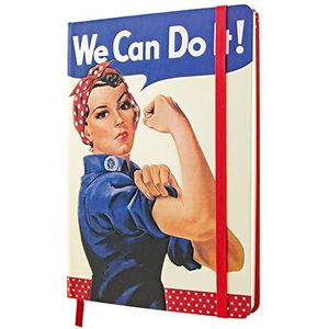 Nostalgic-Art, Retro notitieboek gestippeld, USA – We Can Do It – cadeau-idee voor powervrouwen, Bullet Journal gestippeld, vintage design, A5, 54004