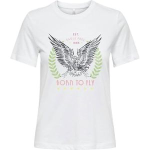 ONLY Onlhenny Life Reg S/S Top Box JRS, wit, L