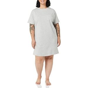 Amazon Essentials Dames gebreide jersey slaap tee nachthemd (verkrijgbaar in grote maten), grijs gemêleerd, medium