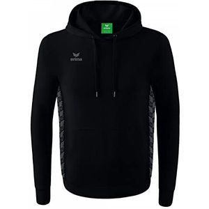 Erima uniseks-kind Essential Team sweatshirt met capuchon (2072207), zwart/slate grey, 164