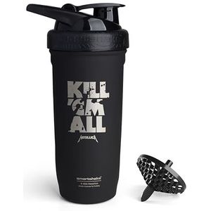 Smartshake Rockband Reforce Proteïne Shaker RVS 900 ml | 30 oz - Lekvrij schroefdeksel - BPA-vrij - Niet geïsoleerd - Unisex sportshaker RVS - Metallica, Kill 'Em All
