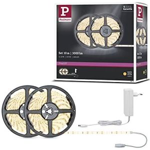 Paulmann 78974 SimpLED Strip Set 10 m LED Stripe 22W lichtstrips 3000 K warm witte lichtstrip gecoat, Wit