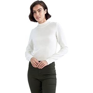 DeFacto Trui normale pasvorm voor dames - coltrui trui voor bovenstukken dames (ecru, XXS), ecru, XXS