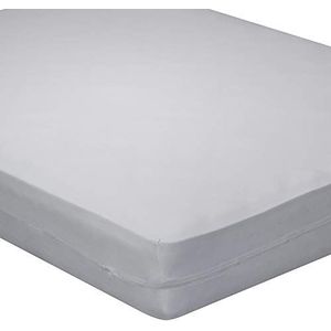 Pikolin Home Funda de colchón de Punto antialérgica, Transpirable, 180 x 190/200 cm, Kleur Blanco, 200