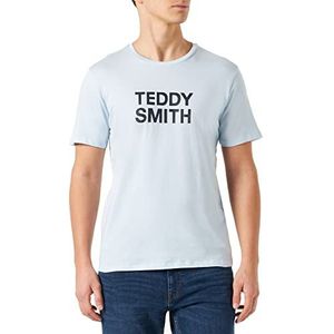 Teddy Smith Ticlass Basic MC T-shirt voor heren, Lichtblauw, XS