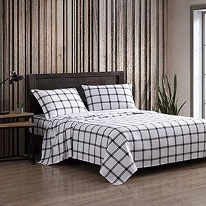 Eddie Bauer - Twin Lakens, Katoenen Flanel Beddengoed, Geborsteld voor Extra Zachtheid, Gezellig Woondecor (Bunkhouse Plaid, Twin)