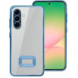 Cool Beschermhoes voor Samsung A566 Galaxy, A56 5G, metallic rand, blauw