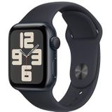 Apple Watch SE (2e generatie, 2023) (GPS 40 mm) Smartwatch - Kast van middernacht aluminium - Middernacht sportbandje M/L. Conditie en slaap bijhouden, ongelukdetectie, hartritme monitoren