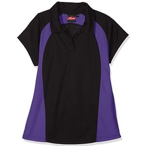 AKOA Spg Sector Polo Sportshirt voor meisjes, Zwart (Zwart/Paars), M