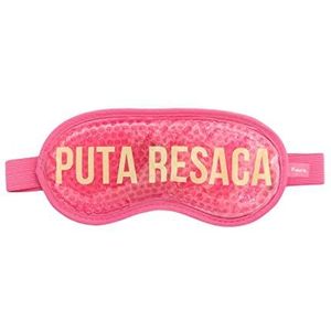 FISURA - Koud gel oogmasker ""P*ta Resaca"". Roze koud oogmasker. Gelmasker voor gezwollen ogen en donkere kringen. Verfrissend oogmasker met boodschap. 18,5 cm x 9 cm
