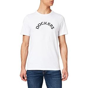 Dockers T-shirt voor heren met logo, Graphic Tee Lucent White C, XXL