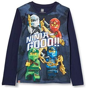 LEGO Jongens Mwh-shirt met lange mouwen Ninjago T-shirt, 590 Dark Navy, 92 cm