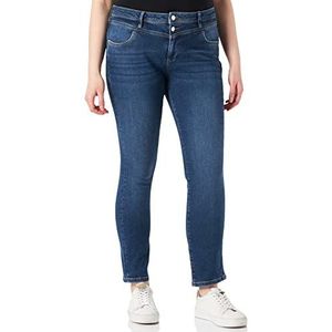 s.Oliver Lange damesbroek Betsy Slim Leg, Dark Blue Stretch., 34W / 32L