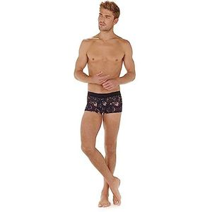 Hom Boxer Short Sebastian Ondergoed Hispter, Dark Flower, L Heren, Donkere bloemenprint, L