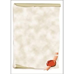 SIGEL DP521 briefpapier, 21 x 29,7 cm, 185 g/m², pergamijn, grijs/rood, 12 vellen