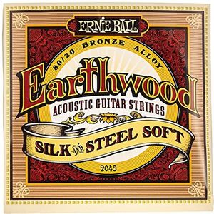 Ernie Ball Earthwood Silk and Steel Soft 80/20 Bronze Acoustic Guitar Strings - 11-52 Gauge