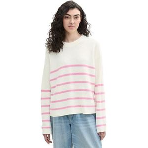 TOM TAILOR Denim Damestrui, 35925 - Placed Pink White Stripe, XXL