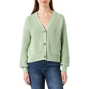 Garcia Vest voor dames, gebreide jas, smoke green, XL, Smoke Green, XL