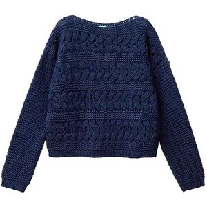 United Colors of Benetton trui voor meisjes en meisjes, Blu Scuro 252, 150 cm