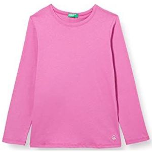 United Colors of Benetton T-shirt M/L 3I1XC107G lange shirt, violet 0K9, El meisje