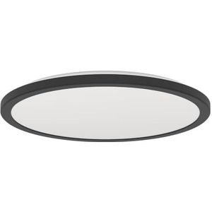 Eglo connect.z Smart Home LED badkamer plafondlamp Rovito-Z, ZigBee, app en Alexa spraakbesturing, warm wit-koud wit, RGB, dimbare plafonnière, zwart, IP44, Ø 39 cm