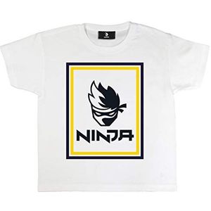 Ninja Logo Jungen-T-Shirt Weiß 128